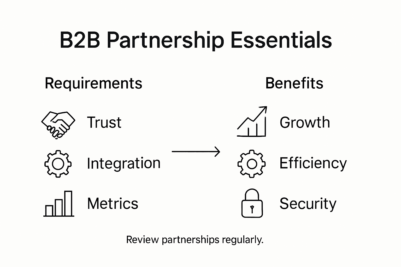 Infographic showing B2B partnership essentials