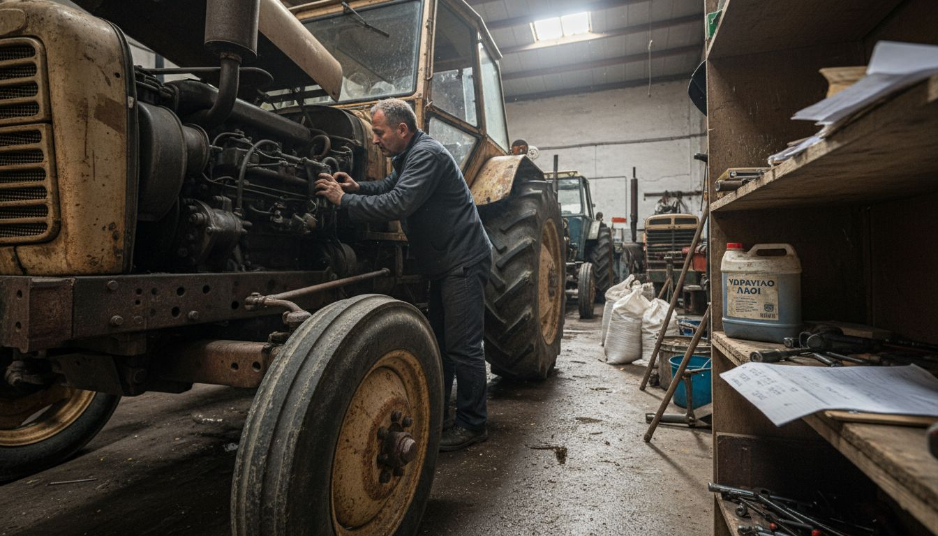 Εξειδικευμένος τεχνικός για τρακτέρ με προβλήματα υγρασίας