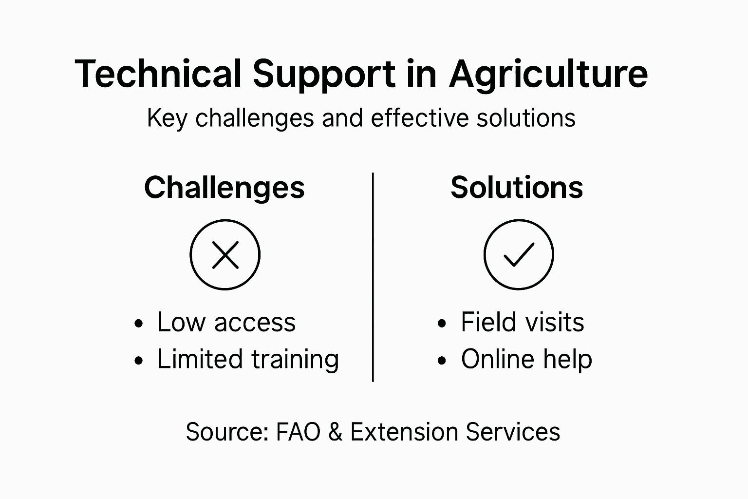 Infographic showing technical support challenges and solutions