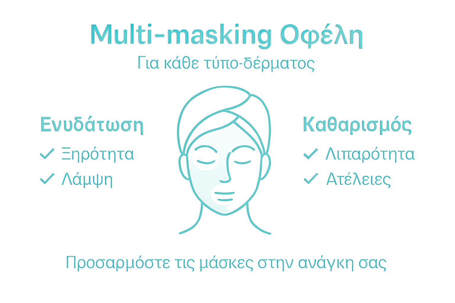 Γραφικό με τις βασικές ωφέλειες της τεχνικής multi-masking