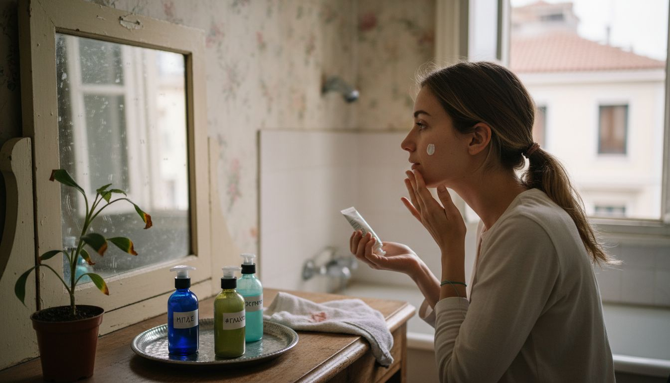 Τι Είναι το Skin Barrier – Κλειδί για Υγιή Επιδερμίδα 2 Γυναίκα απλώνει κρέμα για την ενίσχυση του δερματικού της φραγμού.