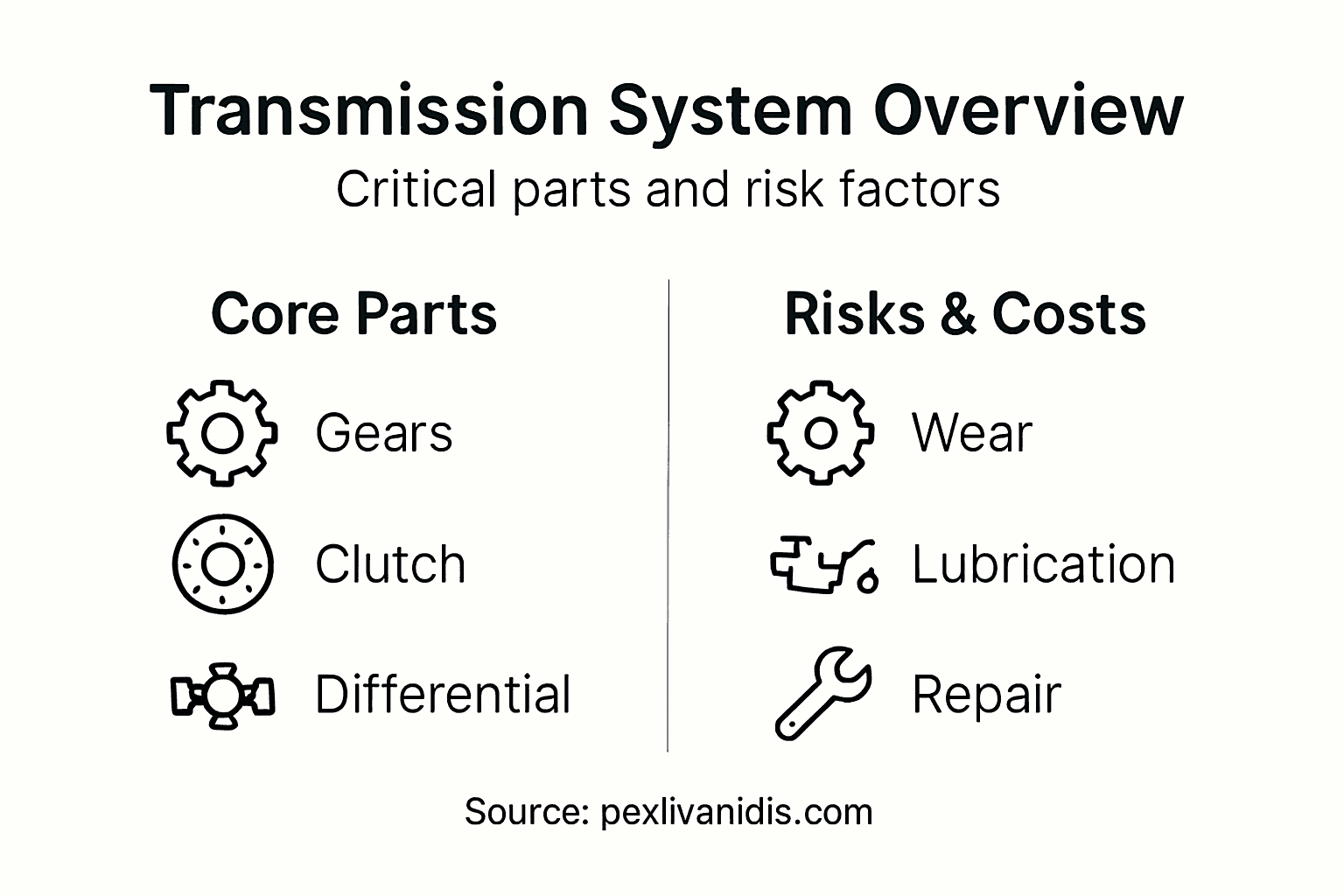 Infographic on transmission components and risks