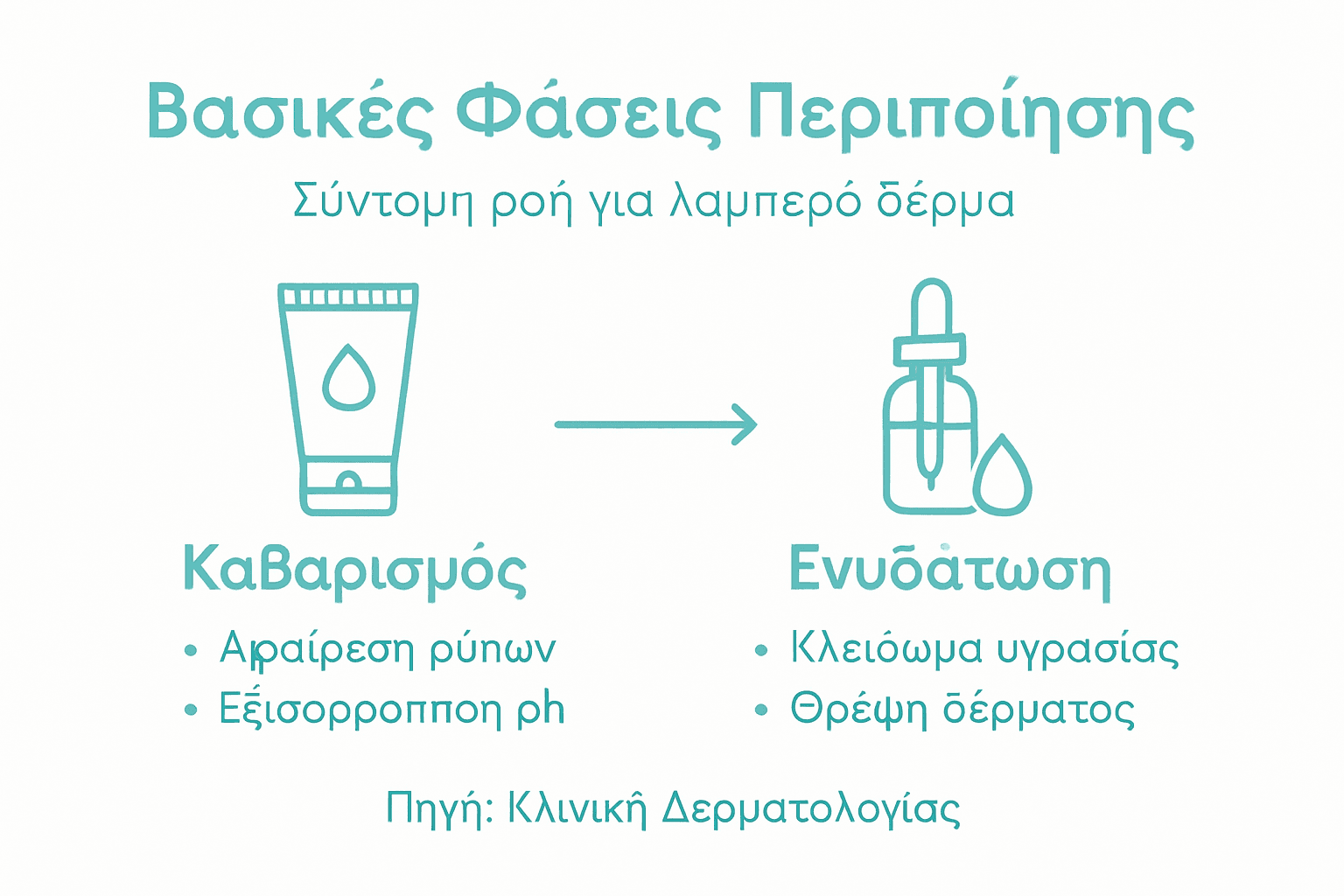 Εικονογραφημένος οδηγός με τα βασικά βήματα και στάδια της σωστής περιποίησης προσώπου