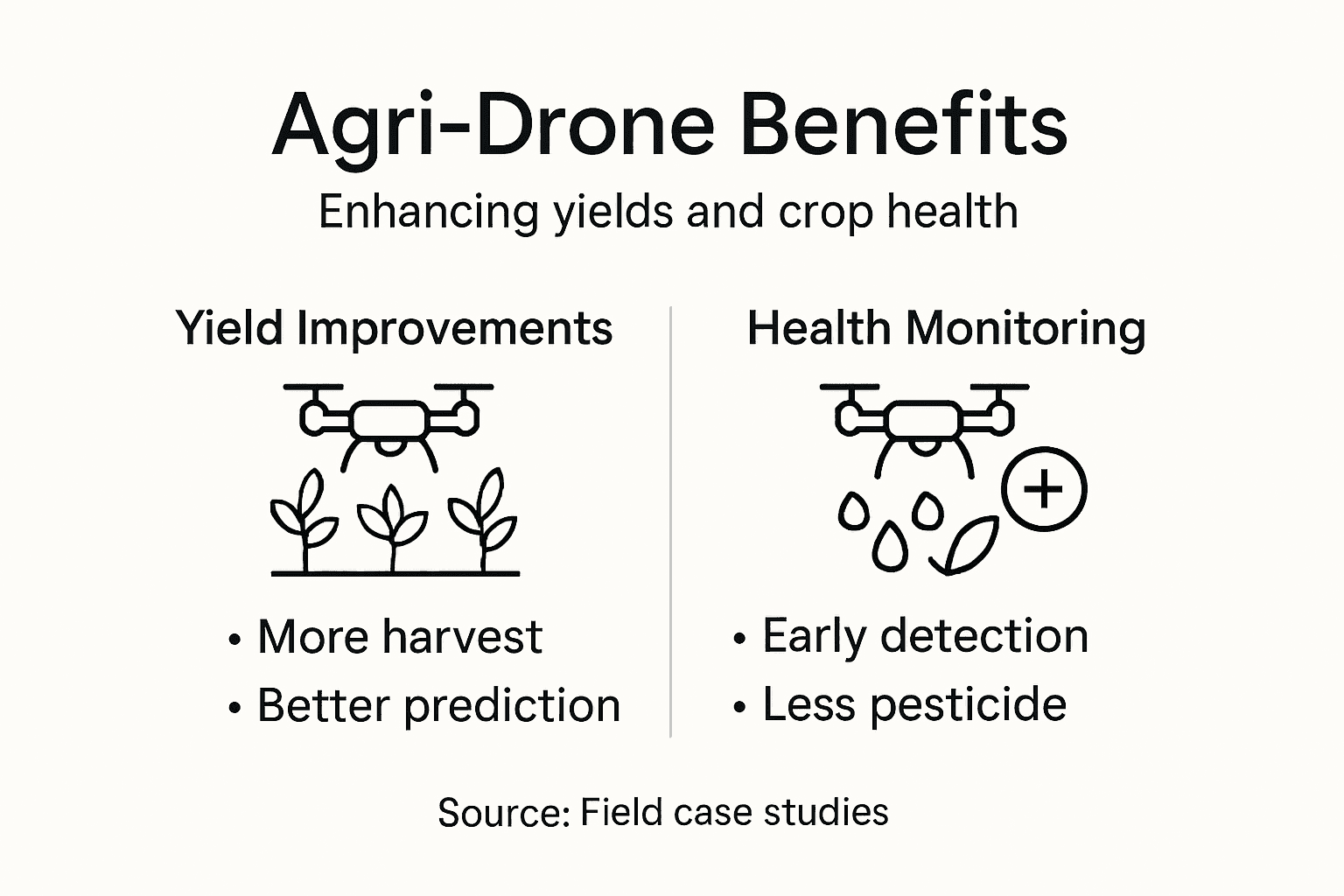 Infographic on agri-drone crop yield benefits