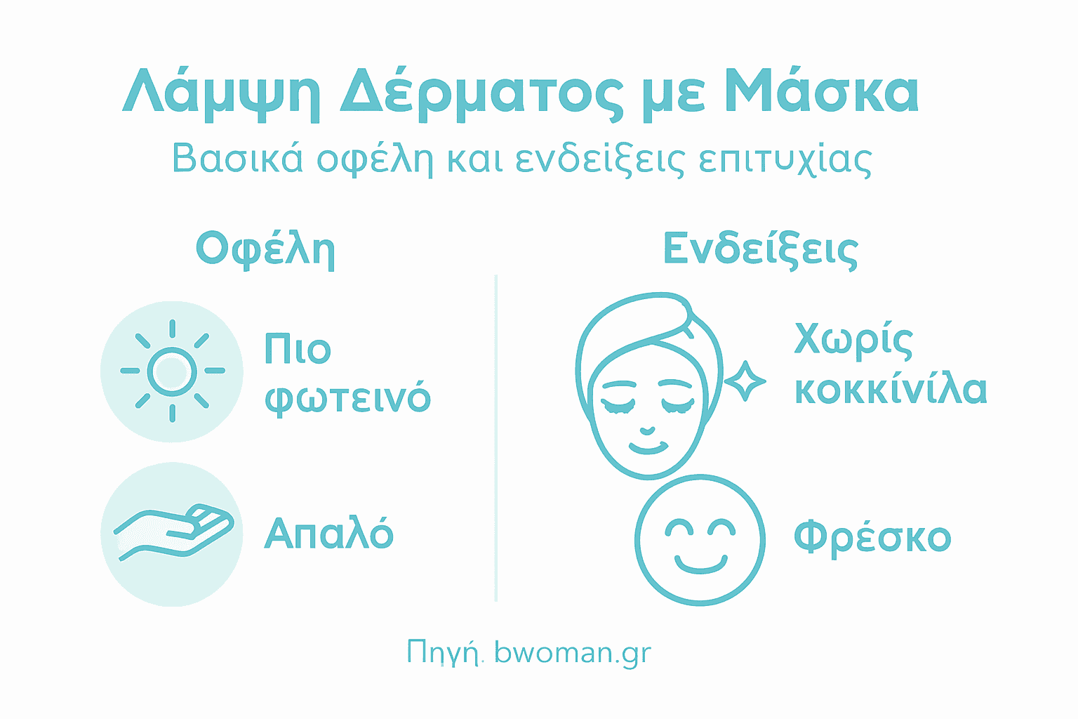 Δείτε όλα τα οφέλη που προσφέρει μια μάσκα προσώπου στην επιδερμίδα σας μέσα από ένα κατανοητό infographic.
