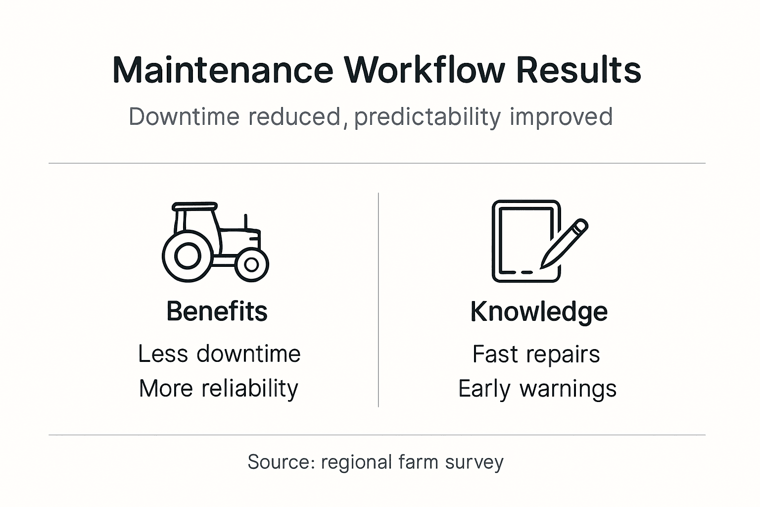 Infographic showing workflow benefits and knowledge