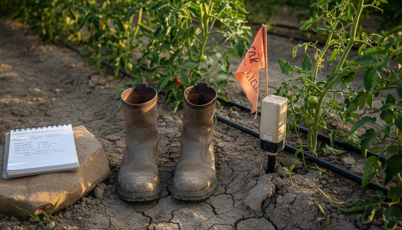 Soil moisture sensor used for irrigation monitoring