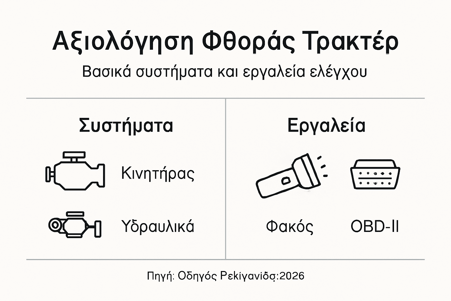 Βασικά σημεία ελέγχου φθοράς σε τρακτέρ – Όλα όσα πρέπει να προσέξετε (infographic)