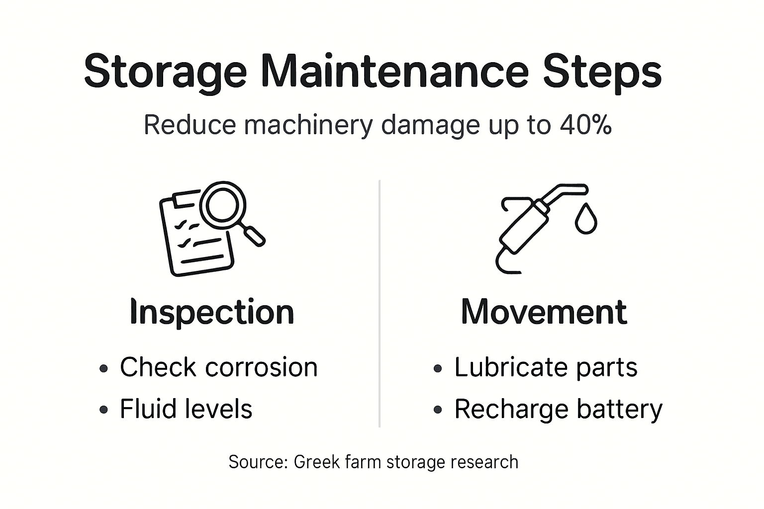 Infographic showing storage maintenance steps