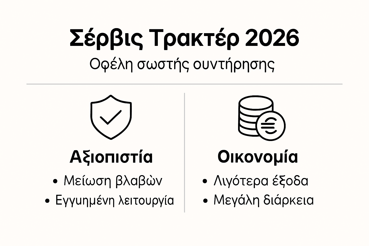 Γραφικό με μια ματιά: Όλα τα οφέλη της σωστής συντήρησης του τρακτέρ σου