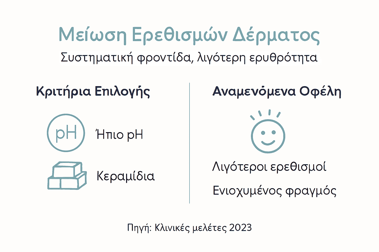 Πώς να διαλέξετε προϊόντα για ευαίσθητο δέρμα: 50% λιγότεροι ερεθισμοί το 2026 3 Γραφικό: Τα βασικά χαρακτηριστικά και τα οφέλη για το ευαίσθητο δέρμα