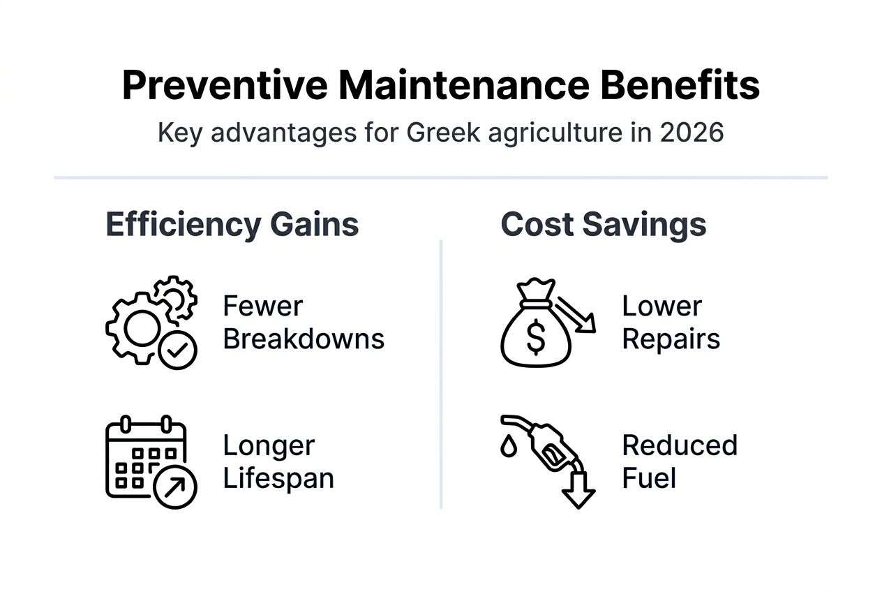 Infographic summarizing preventive maintenance benefits