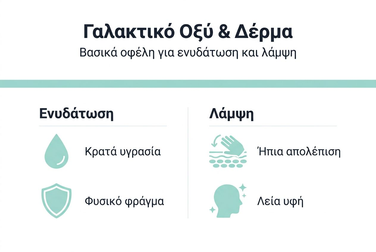 Εικονίδιο: Τα πλεονεκτήματα του γαλακτικού οξέος για την υγεία της επιδερμίδας