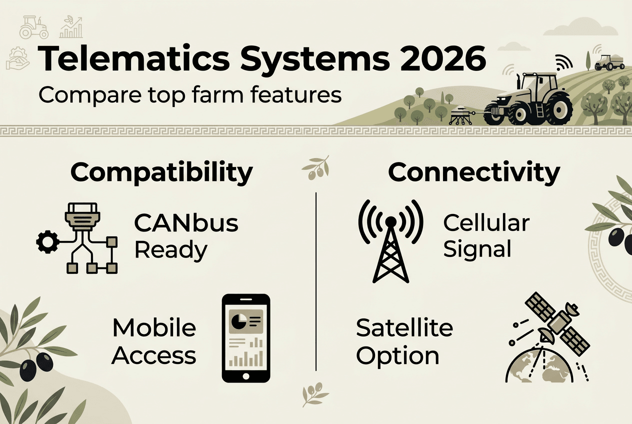 Telematics systems comparison infographic