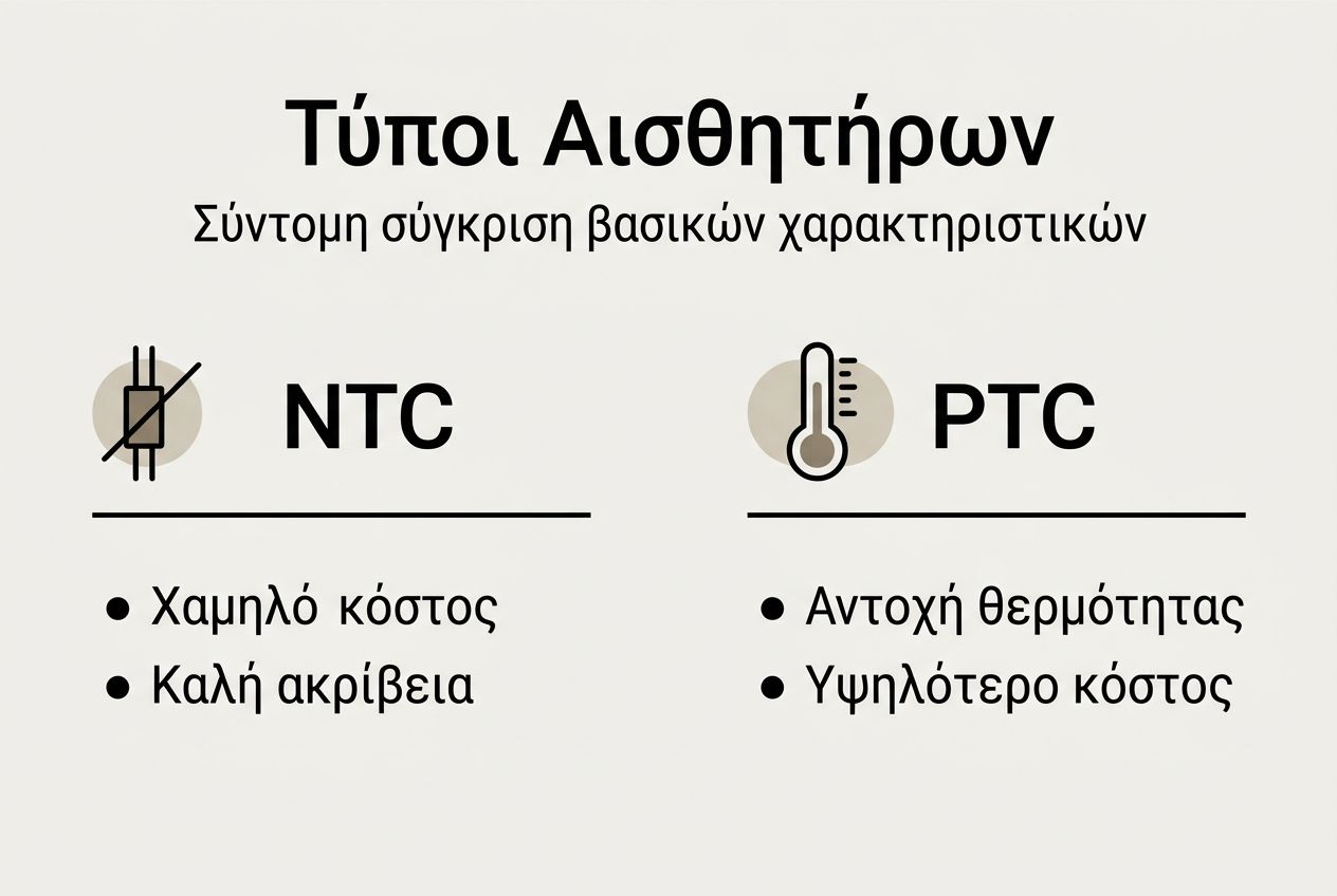 Εικονογραφημένος οδηγός με τους βασικούς τύπους αισθητήρων και τις σημαντικότερες διαφορές τους