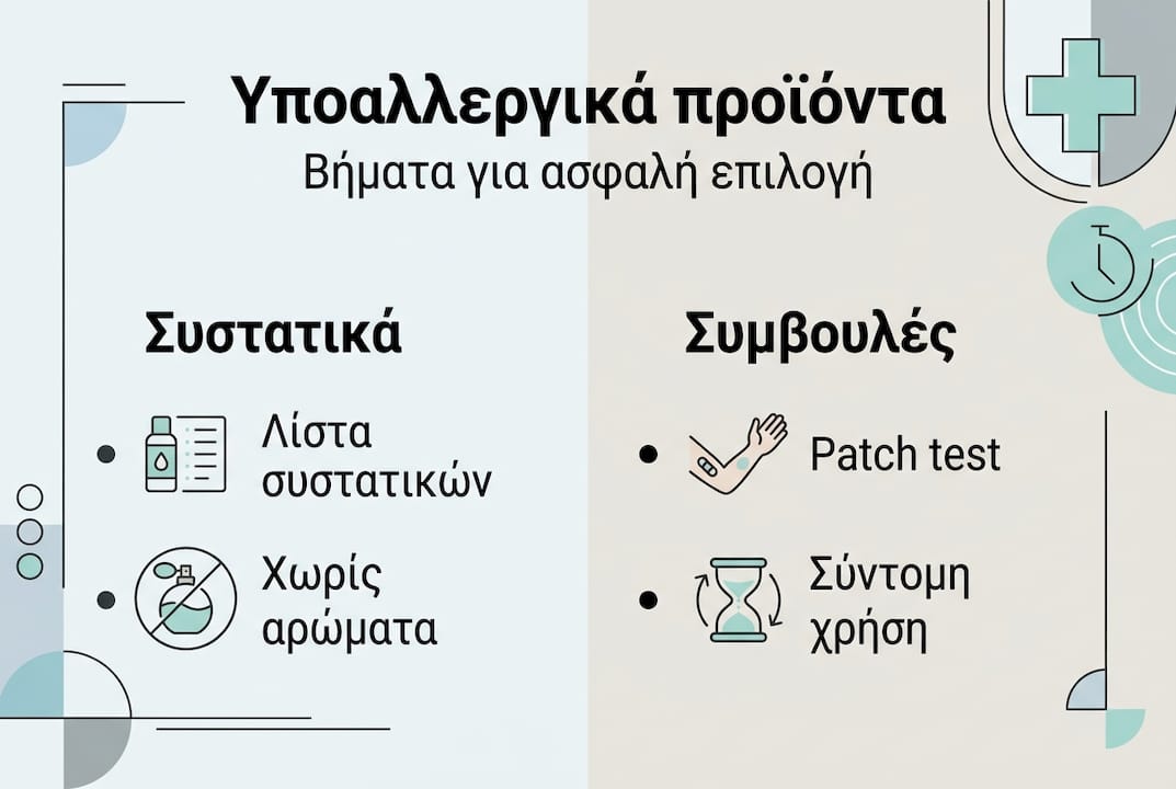 Τι είναι υποαλλεργικά προϊόντα και πώς να τα επιλέξετε 3 Βήματα για να επιλέξετε υποαλλεργικά προϊόντα: Ένας πρακτικός οδηγός σε infographic