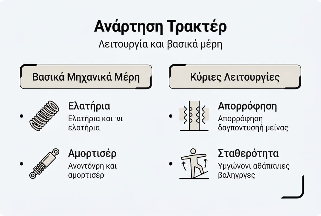 Εικονογραφημένος οδηγός για τη λειτουργία της ανάρτησης και τα βασικά της εξαρτήματα