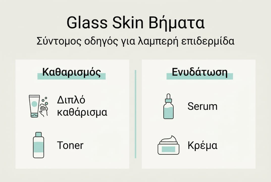 Τι είναι το glass skin και πώς να το πετύχετε 3 Οδηγός βήμα-βήμα για τη ρουτίνα περιποίησης που χαρίζει διάφανο, λαμπερό δέρμα (glass skin)