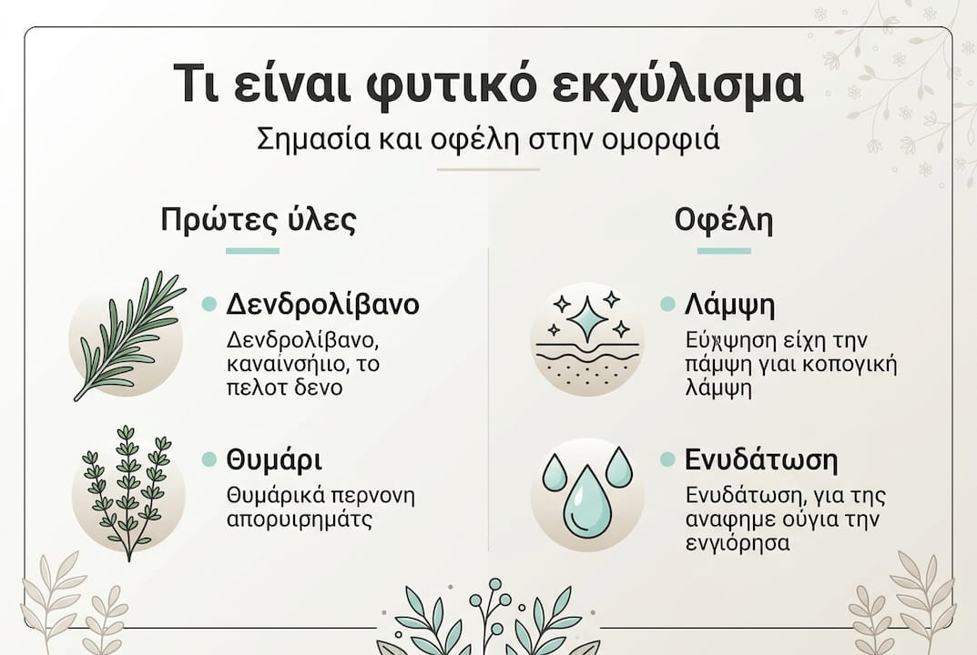 Εικονογραφημένος οδηγός: Τα φυτικά εκχυλίσματα και πώς χαρίζουν ομορφιά και φροντίδα στην επιδερμίδα μας