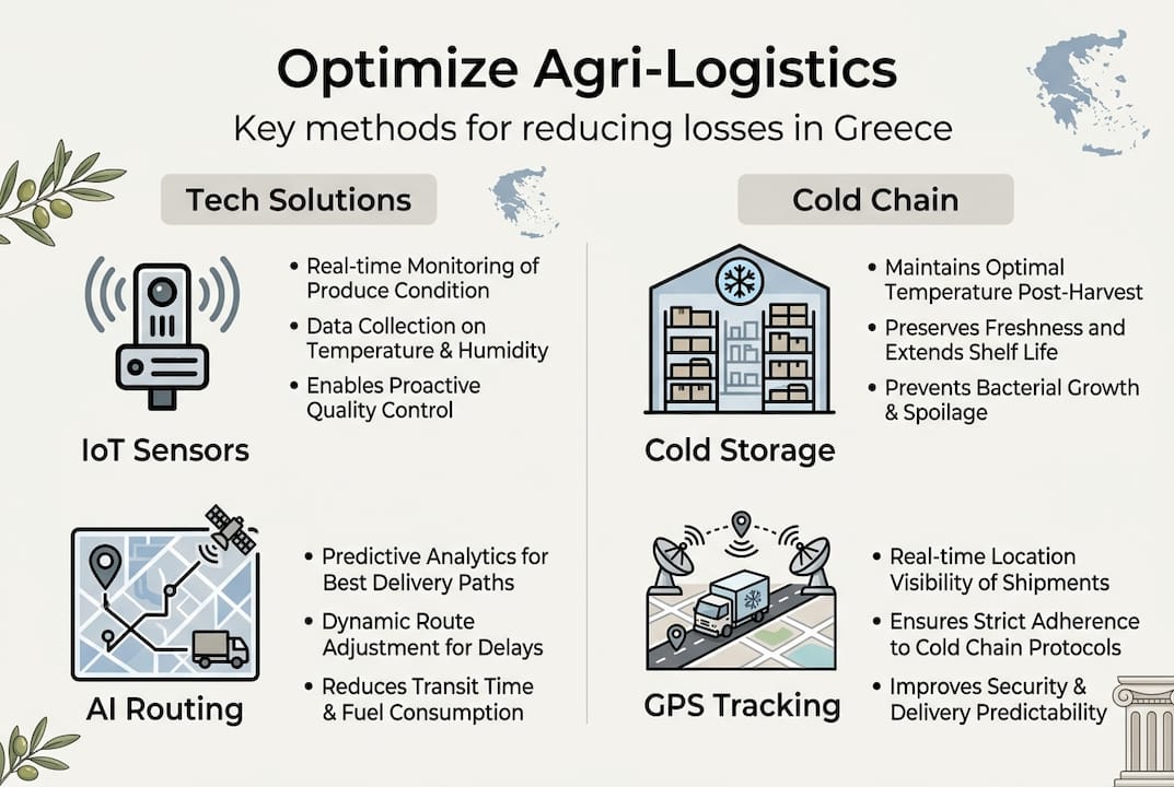 Infographic of logistics optimization methods