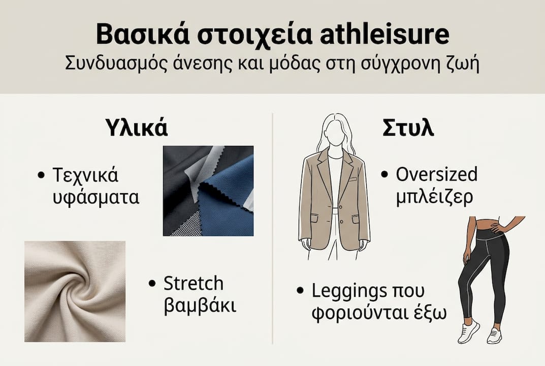 Τι Είναι Το Athleisure Και Πώς Αλλάζει Το Σύγχρονο Στυλ 1 Εντυπωσιακό Infographic Που Παρουσιάζει Τα Βασικά Στοιχεία Του Athleisure Και Όσα Πρέπει Να Γνωρίζεις Για Το Στιλ Που Συνδυάζει Άνεση Και Μόδα.