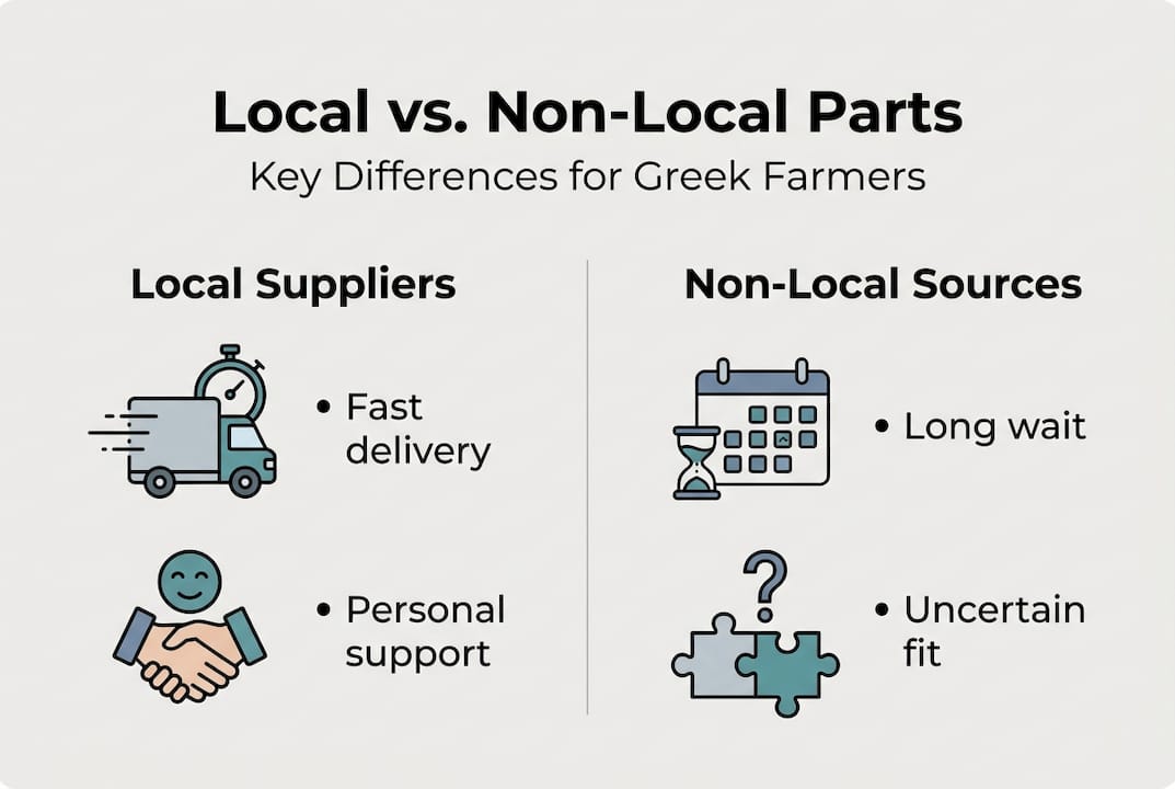 Infographic comparing local and non-local parts