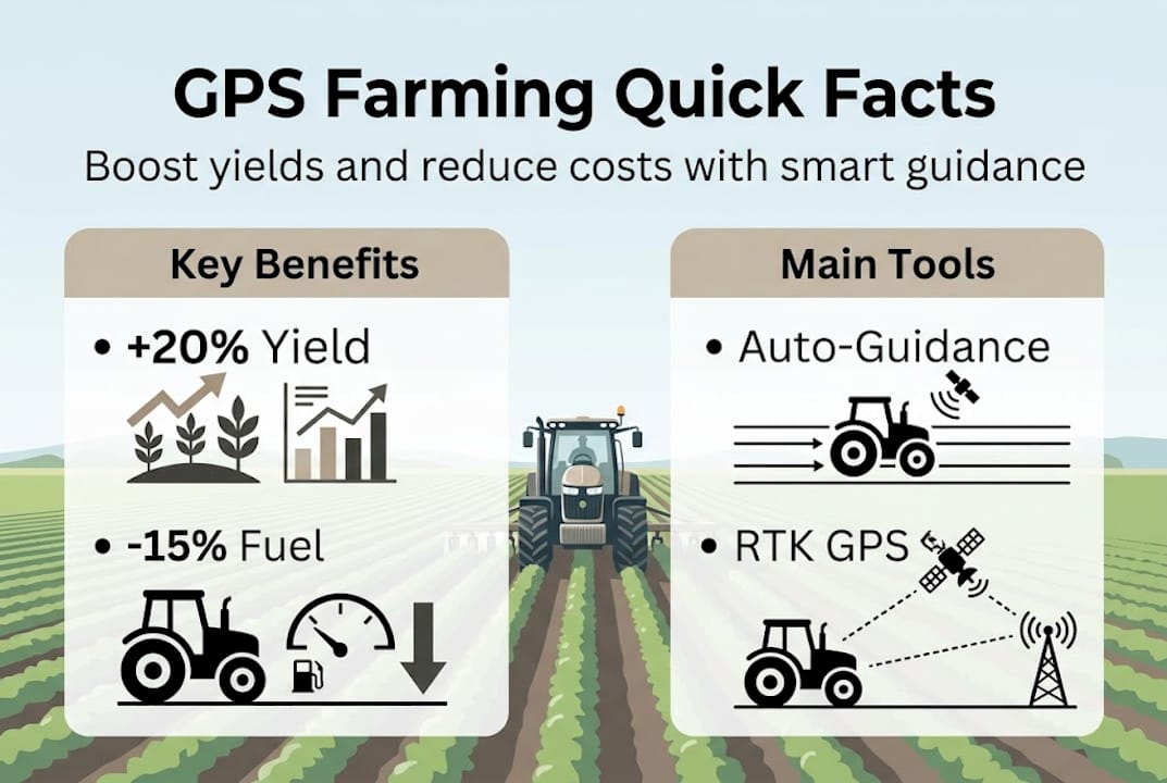 Infographic: GPS farming basics and main benefits