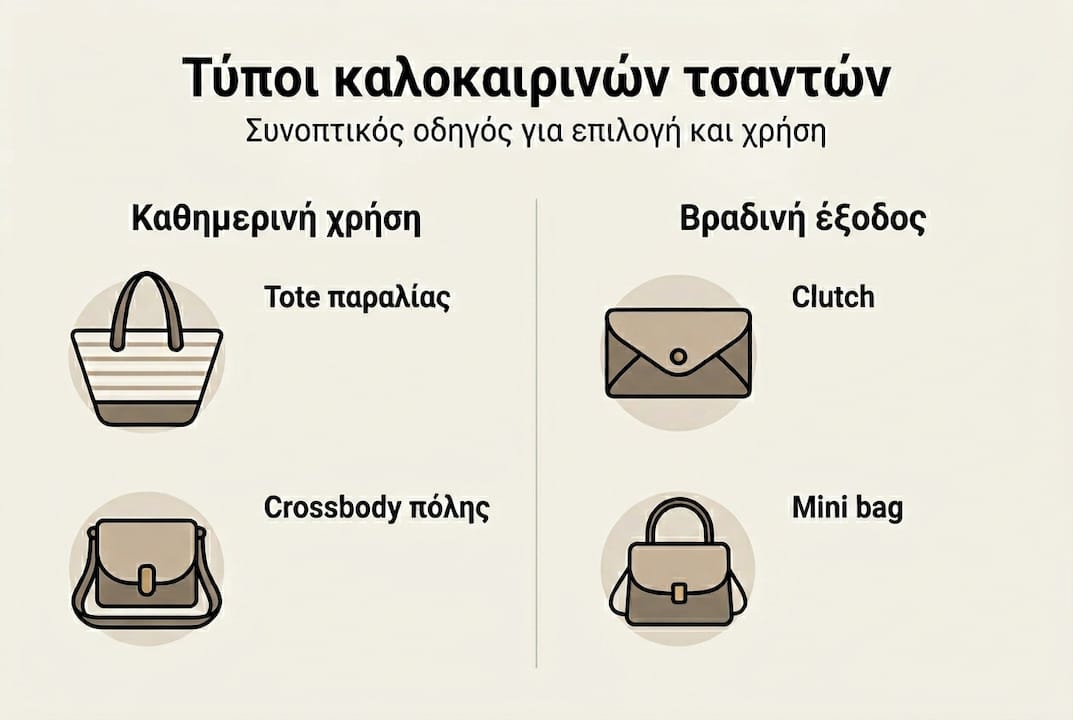 Οδηγός: Τα είδη και οι χρήσεις της καλοκαιρινής τσάντας