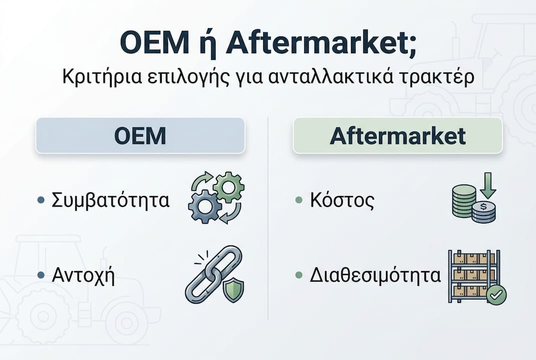 Εικονογραφημένος οδηγός: Γνήσια ή εναλλακτικά ανταλλακτικά για τρακτέρ – Ποια είναι η καλύτερη επιλογή;