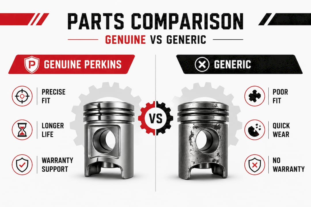 Comparison of Perkins genuine and generic parts