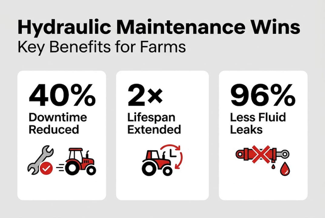 Infographic highlights hydraulic maintenance farm benefits