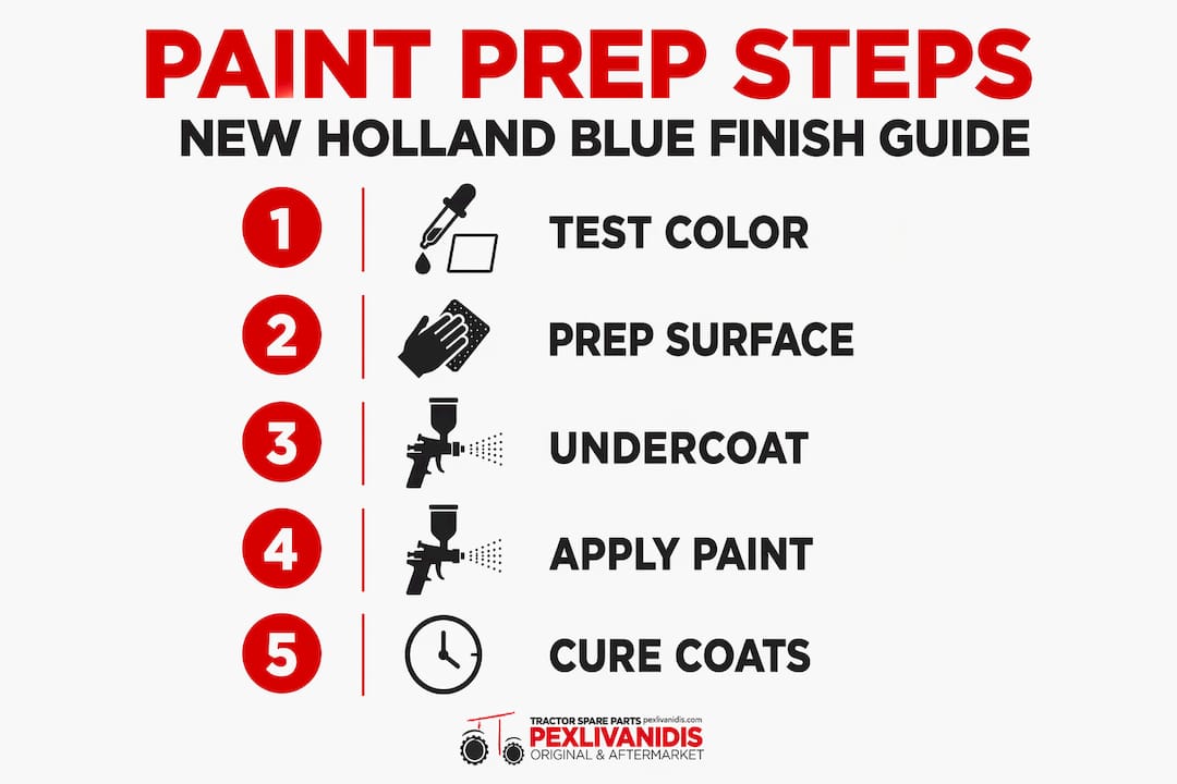 Infographic shows steps for paint application
