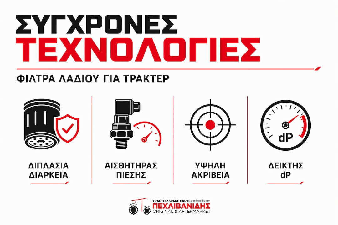 Ενημερωτικό γράφημα: Οι σύγχρονες τεχνολογίες στα φίλτρα λαδιού