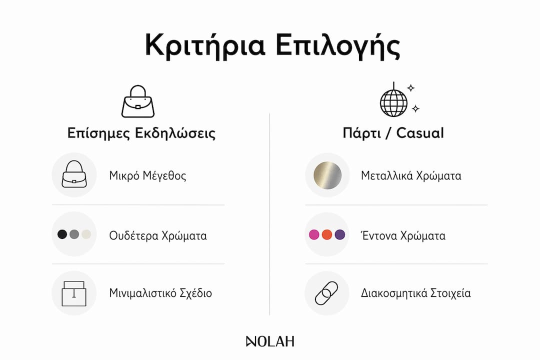 Οδηγός: Πώς να διαλέξεις την ιδανική τσάντα για τη βραδινή σου έξοδο
