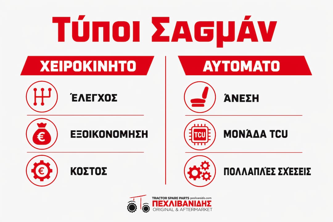 Οδηγός γραφικών: Ποια είναι τα βασικά χαρακτηριστικά των διαφορετικών τύπων κιβωτίων ταχυτήτων;