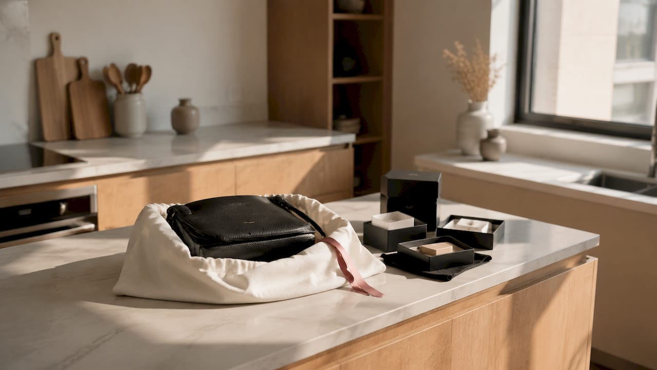 Η crossbody τσάντα συνοδεύεται από προστατευτική υφασμάτινη θήκη αποθήκευσης.