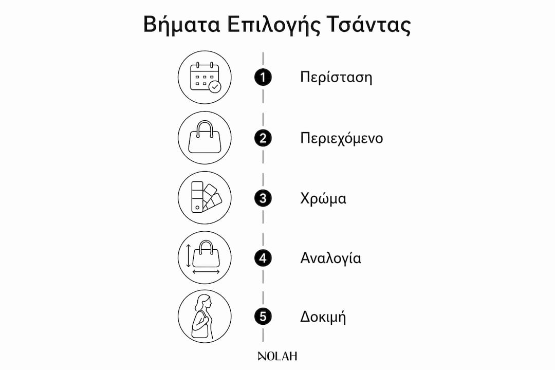 Infographic: Πέντε βασικά βήματα για να διαλέξεις το ιδανικό βραδινό τσαντάκι