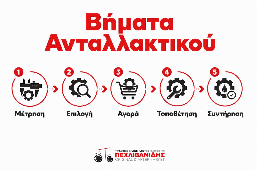 Οδηγός σε infographic: Πώς να διαλέξετε το κατάλληλο ανταλλακτικό για τη βάνα σας, βήμα προς βήμα.