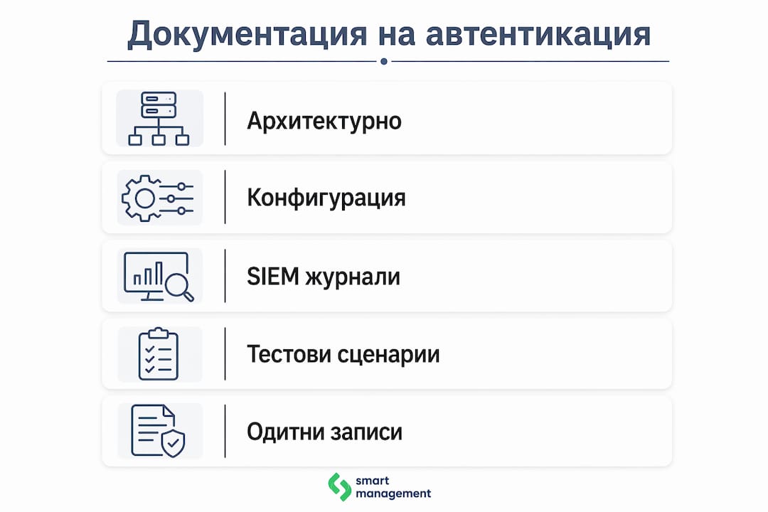 Инфографика, която представя ключовите аспекти на документацията за удостоверяване на самоличност
