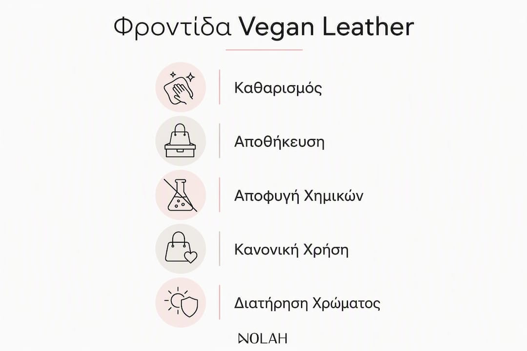 Οδηγός φροντίδας για τις τσάντες vegan δέρματος Nolah – όλα όσα πρέπει να γνωρίζετε για να διατηρείτε τις αγαπημένες σας τσάντες σε άψογη κατάσταση.