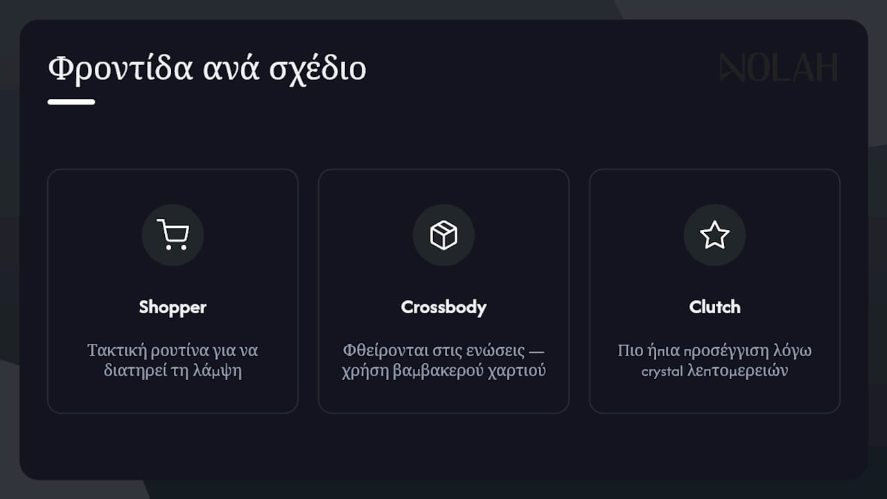Η φιλοσοφία της Nolah: στυλ που αντέχει στον χρόνο — overview diagram