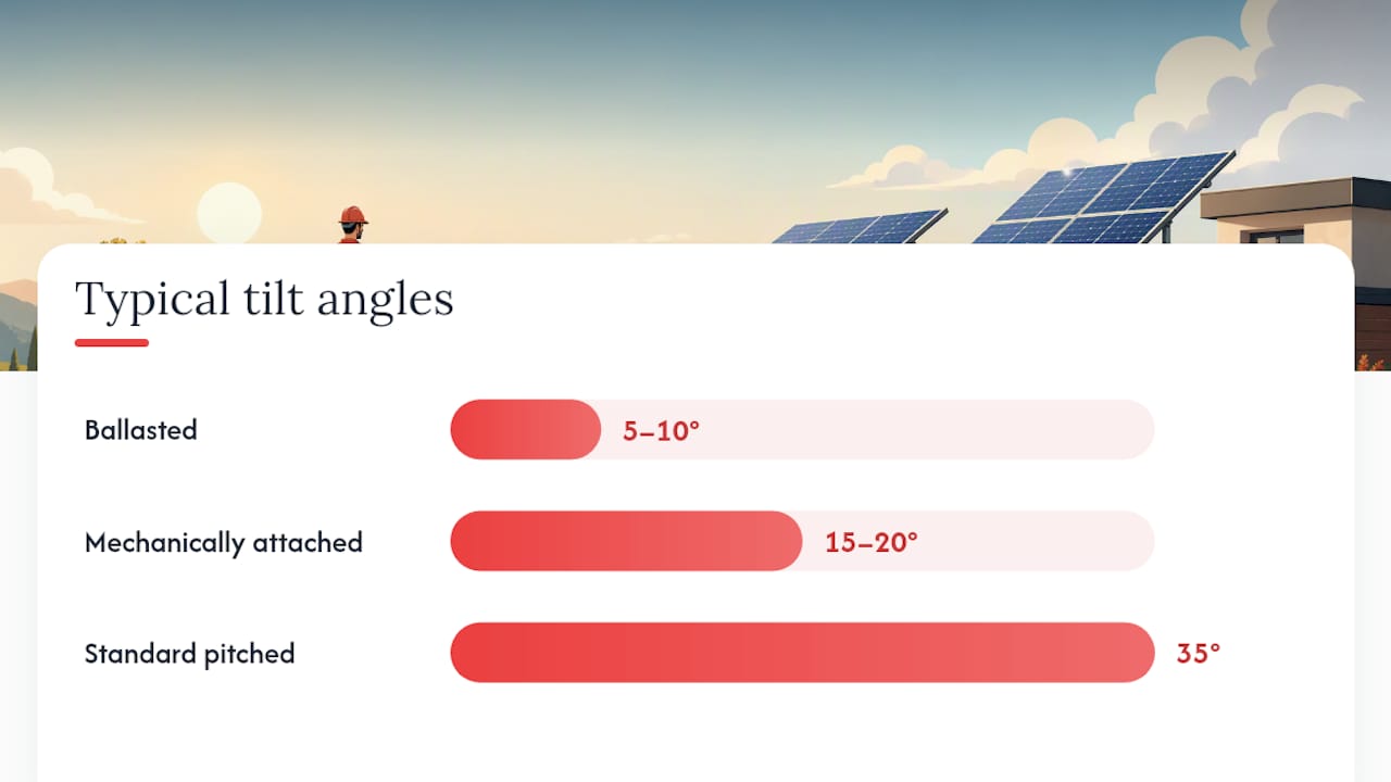 Getting Tilt, Spacing, and Orientation Right on a Flat Roof — overview diagram