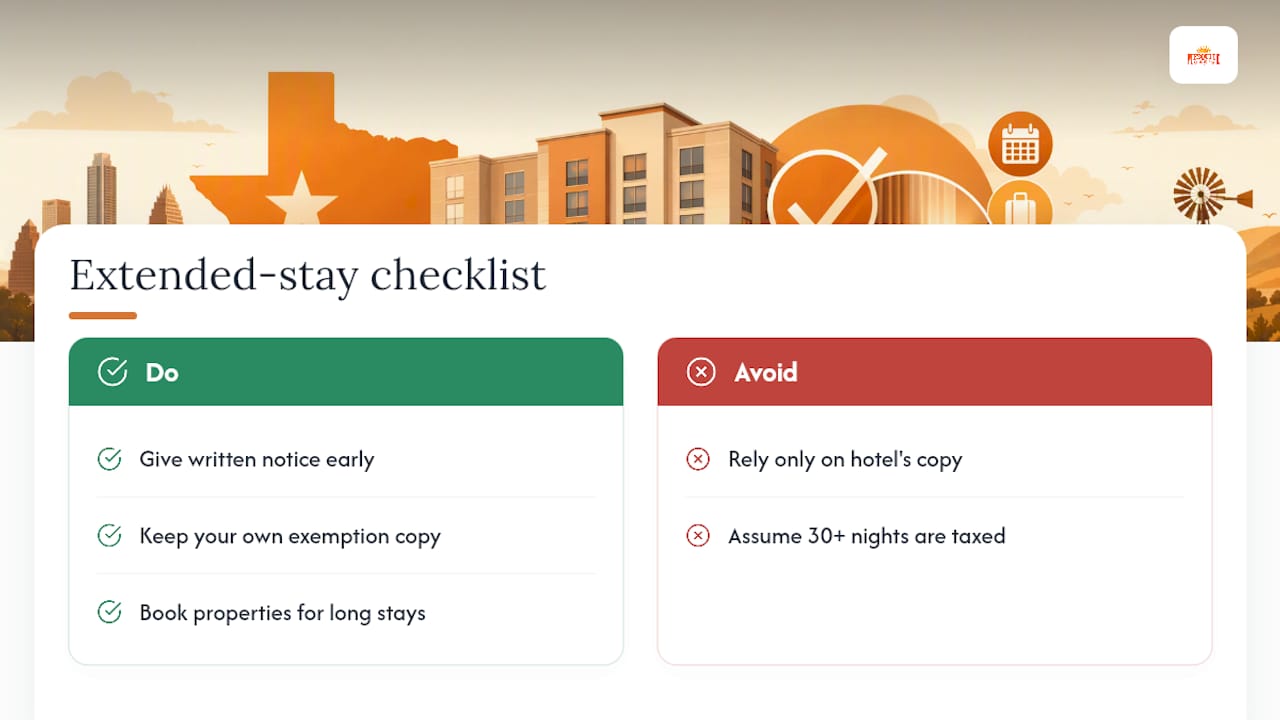 What extended-stay guests and long-term lodging need to know — overview diagram