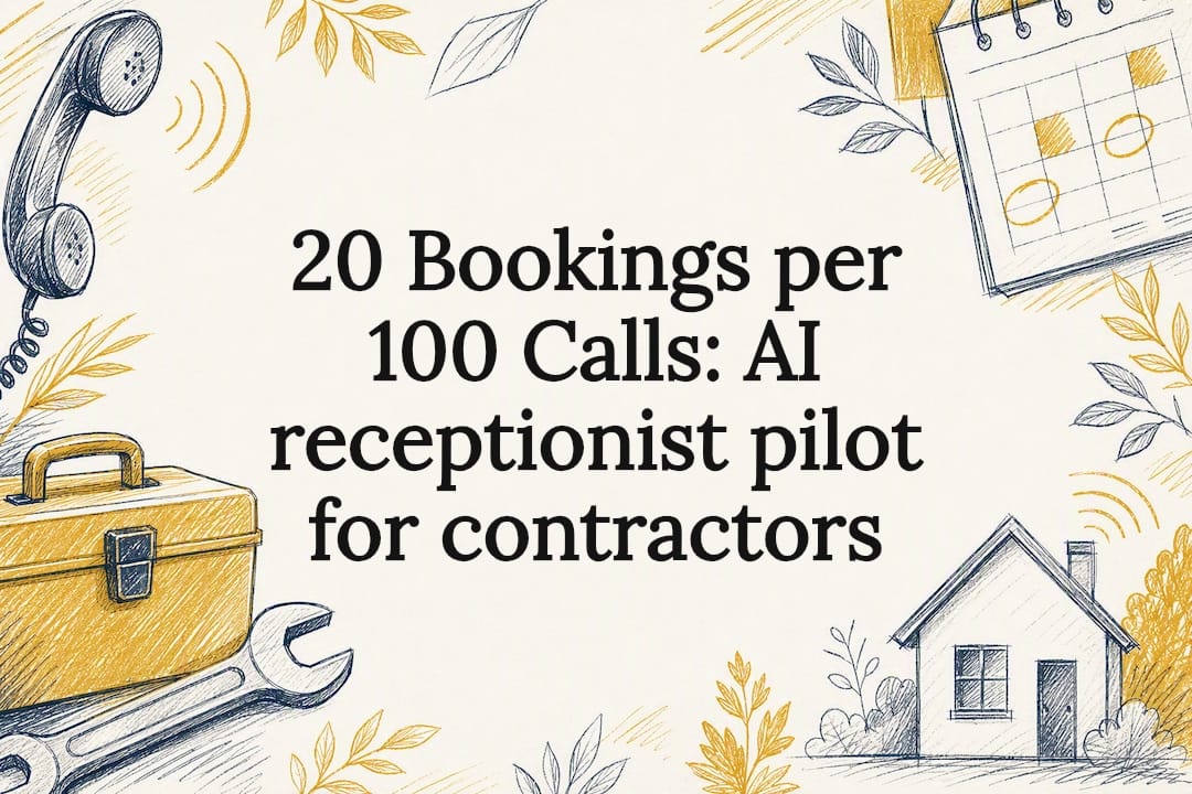 AI receptionist contractor bookings title card