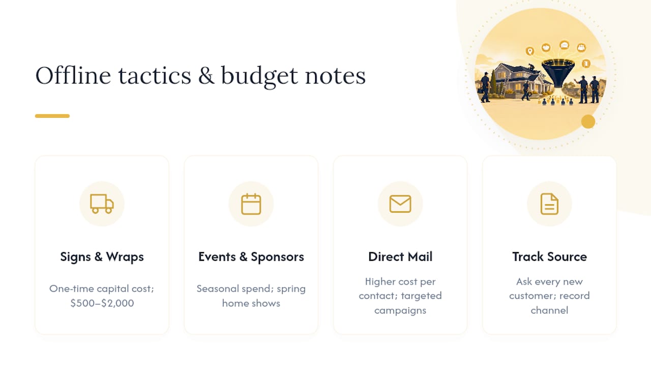 Offline contractor marketing budget framework