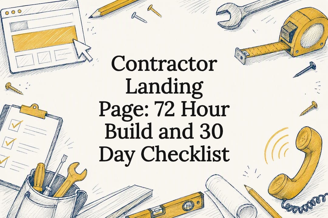 Contractor landing page checklist title card