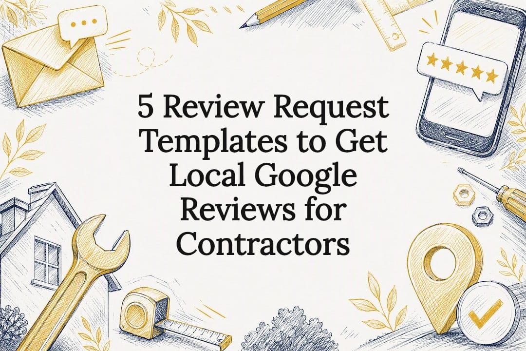 Decorative contractor review request title card