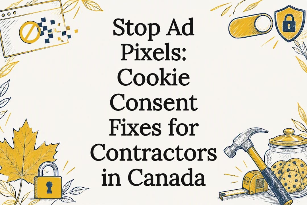 Decorative cookie consent compliance title card