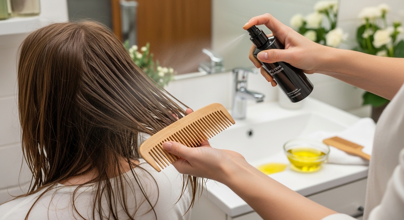 applicazione profumo capelli naturali
