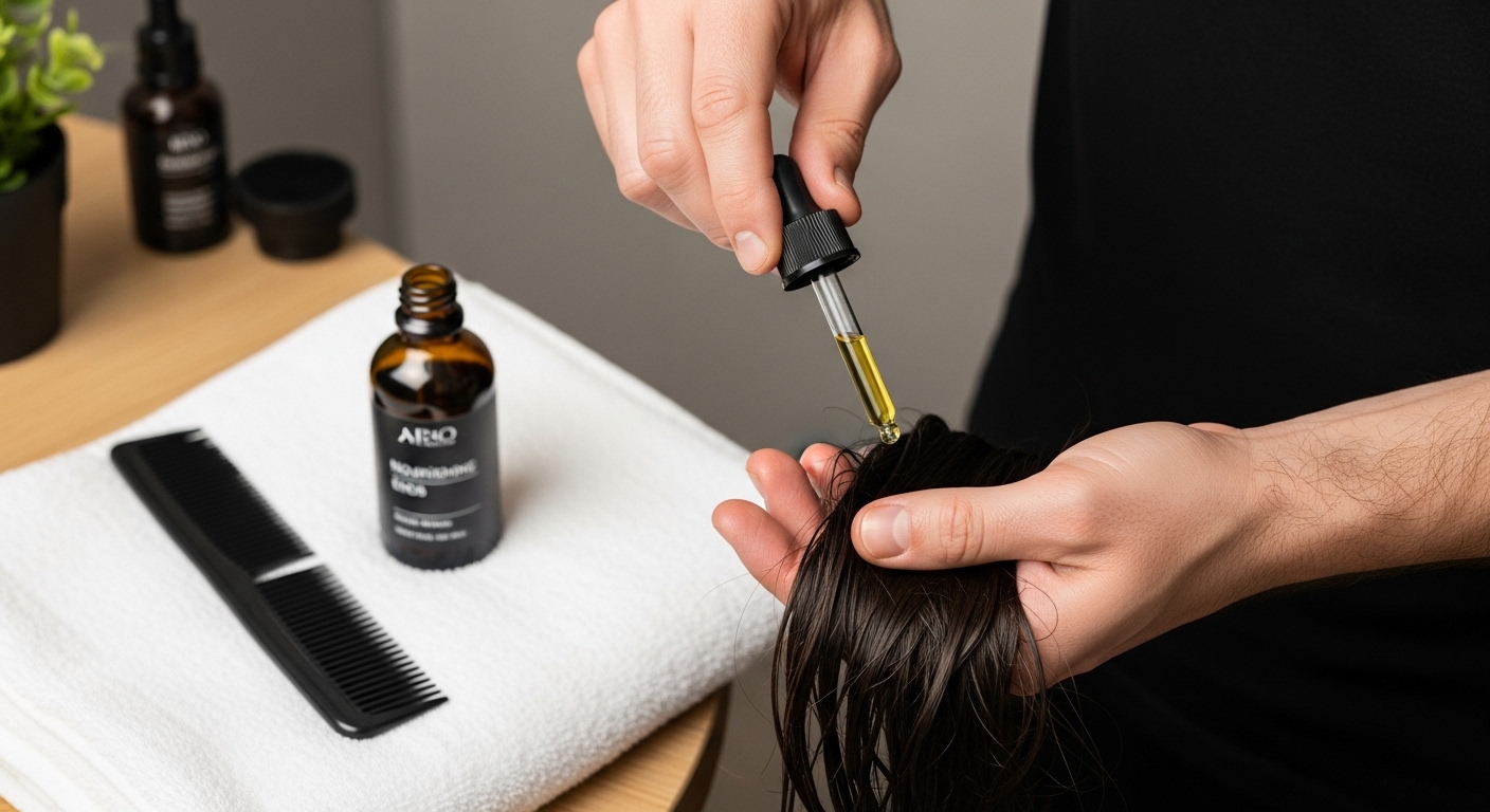 preparazione capelli siero olio